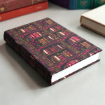Dark Academia Bookshelf Bookish Fabric Dust Jacket — Protect Your Books in Style