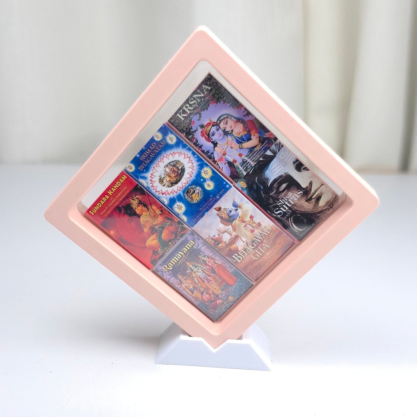 Devotional Miniature Book Frame Display - Peach