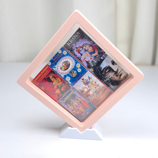 Devotional Miniature Book Frame Display - Peach