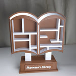 Personalised Miniature Bookshelf Display | Open Book Shelf | Book Nook Decor | Custom Library Gift | Literary Shelf Display