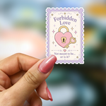 Bookish Vinyl Holographic Sticker - Forbidden Love Stamp