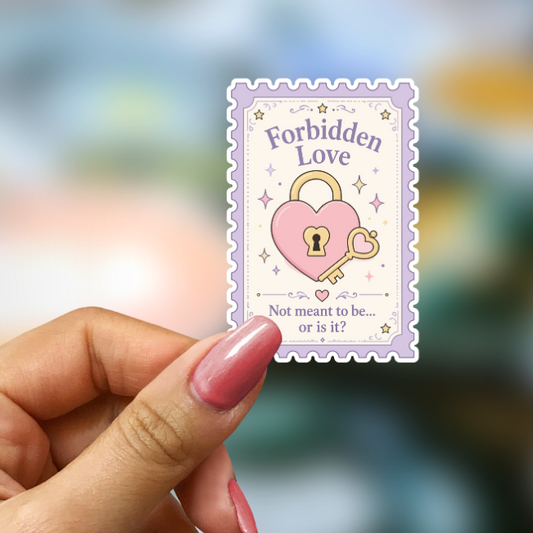 Bookish Vinyl Holographic Sticker - Forbidden Love