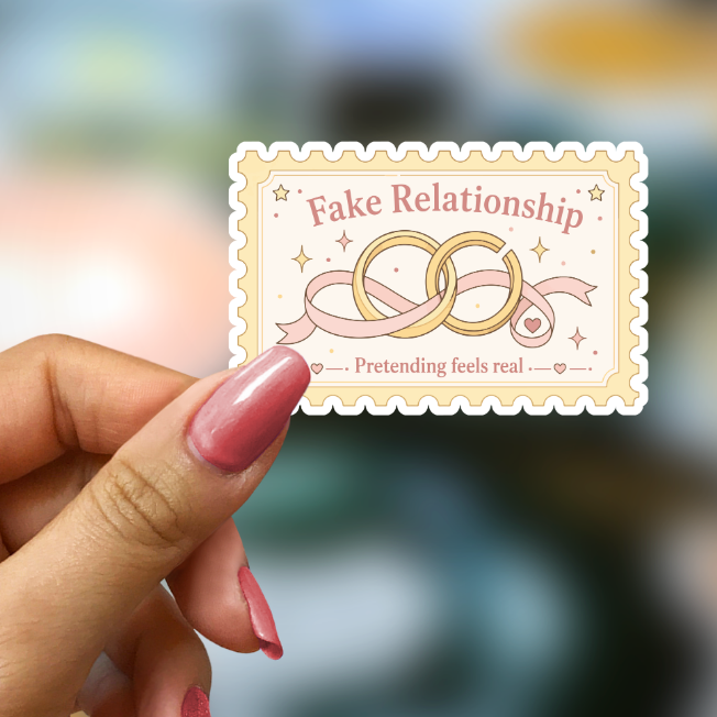 Bookish Vinyl Holographic Sticker - Fake Relationship