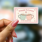 Bookish Vinyl Holographic Sticker - Friends to Lovers