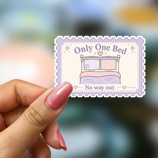 Bookish Vinyl Holographic Sticker - Only One Bed