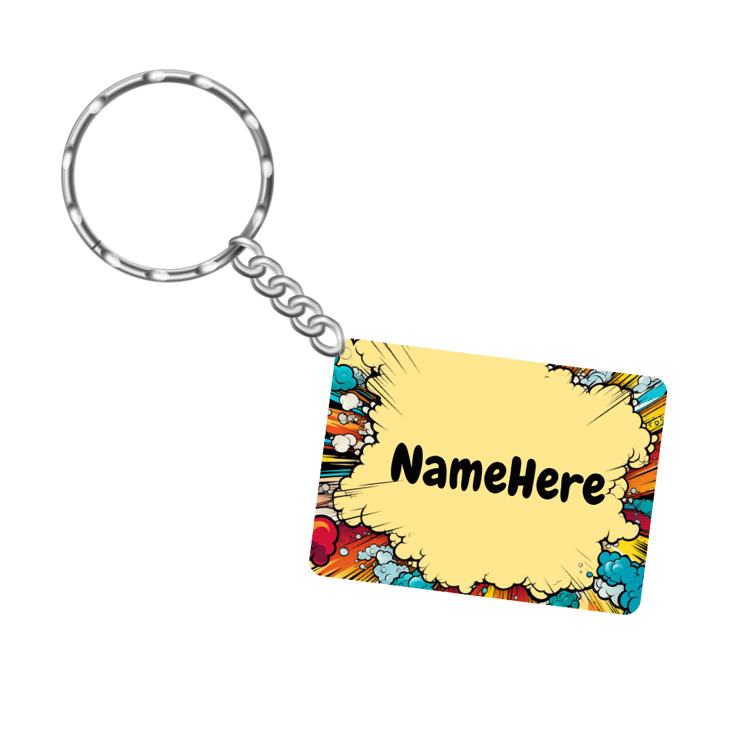 Personalized Name Keychain – Bag Tag for Kids, Backpack Name Tag, Diaper Bag Label, Lunchbox Key Ring Gift
