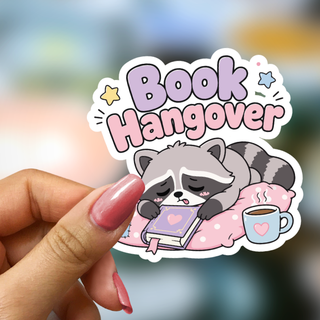 Bookish Vinyl Holographic Sticker - Book Hangover