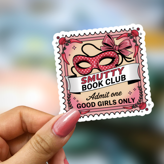 Bookish Vinyl Holographic Sticker - Smutty Book Club