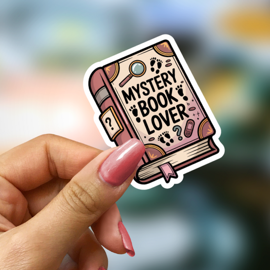 Bookish Vinyl Holographic Sticker - Mystery Book Lover
