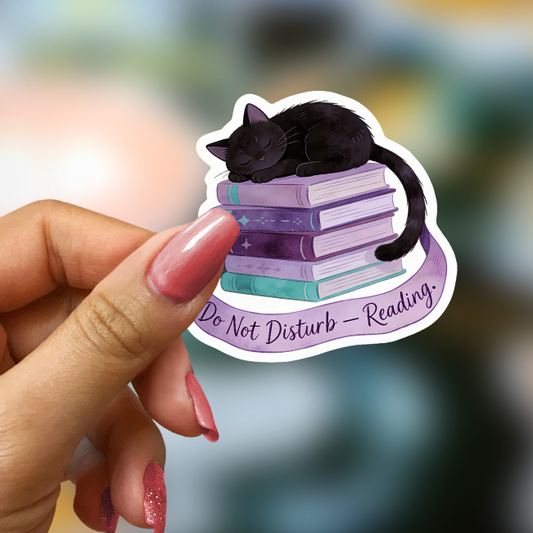 Bookish Vinyl Holographic Sticker - Do Not Disturb - Reading