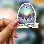Bookish Vinyl Holographic Sticker - Future Book Dragon