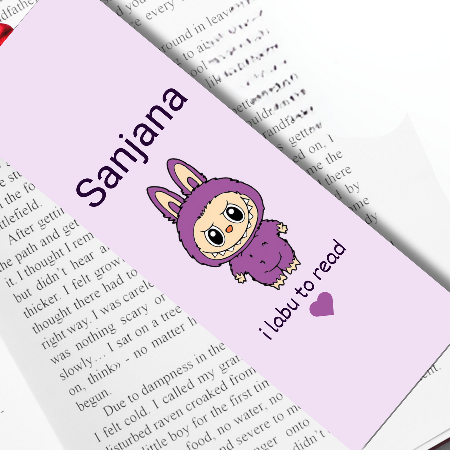 Personalized Labubu Felt Bookmarks – Add Your Name!