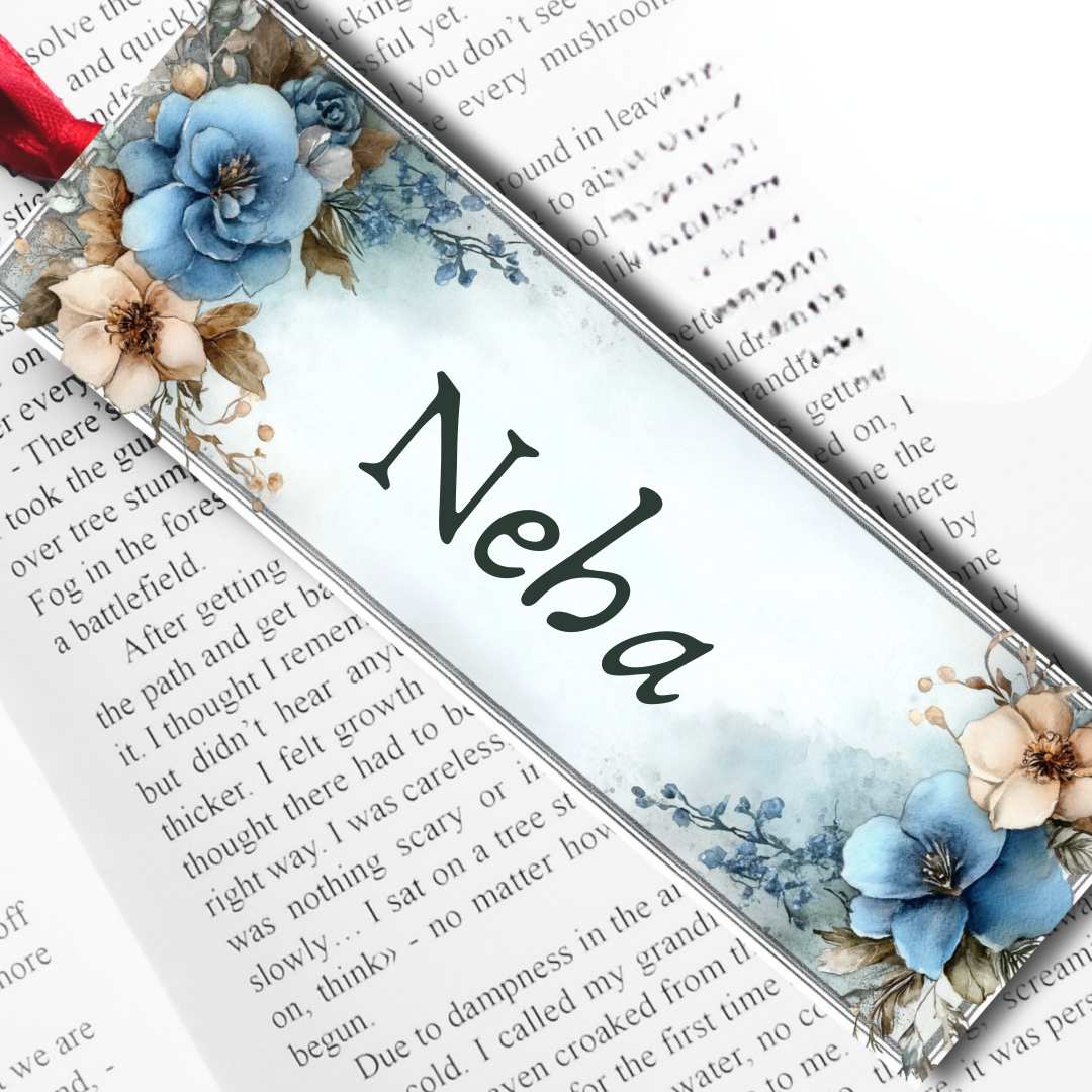 Floral Inspired Felt Bookmark - Personalised