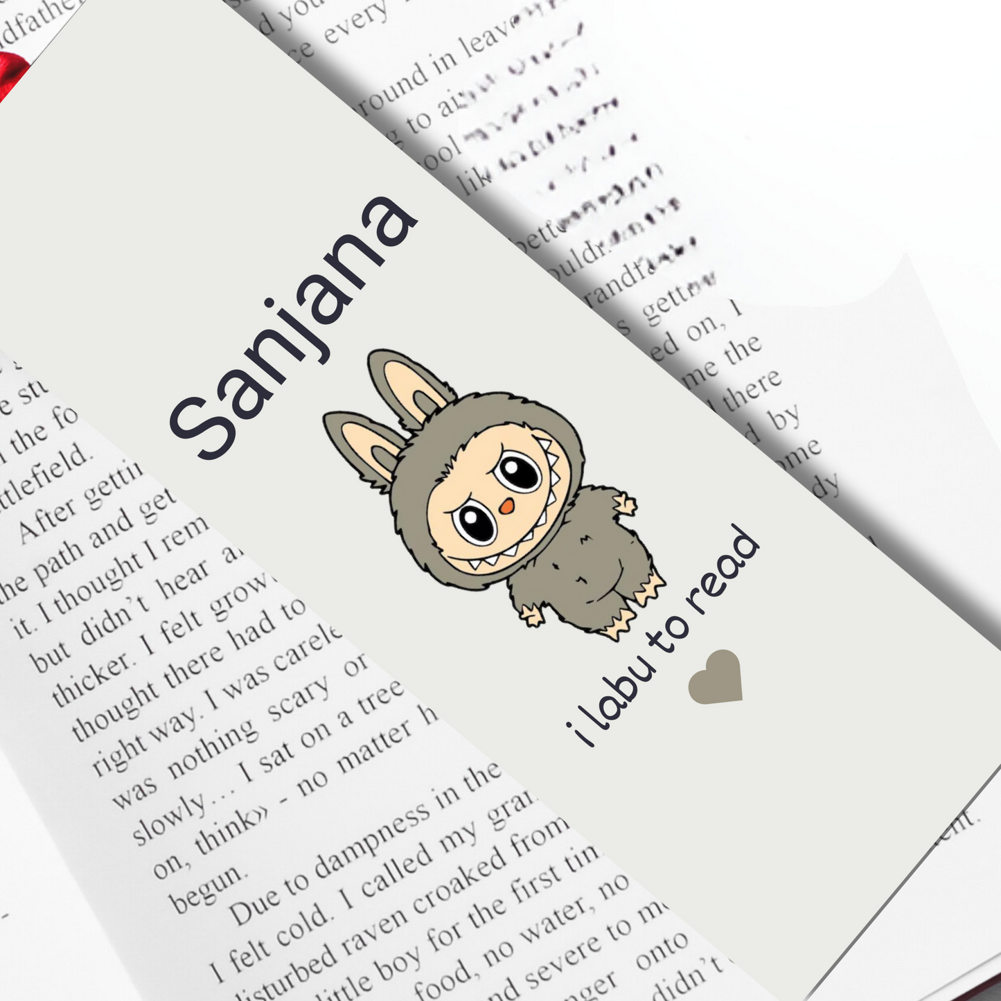 Personalized Labubu Felt Bookmarks – Add Your Name!