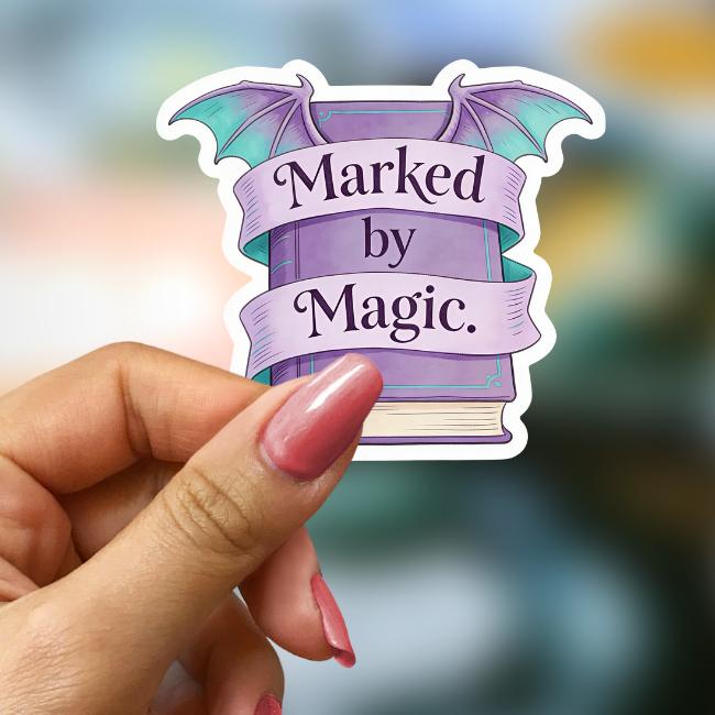 Bookish Vinyl Holographic Sticker - Marked by Magic