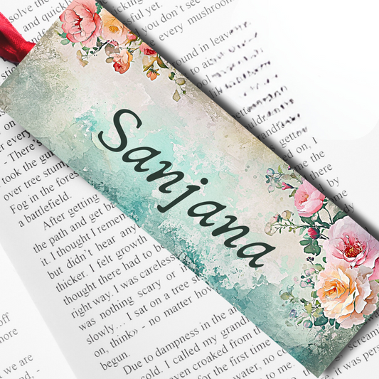 Floral Inspired Felt Bookmark - Personalised