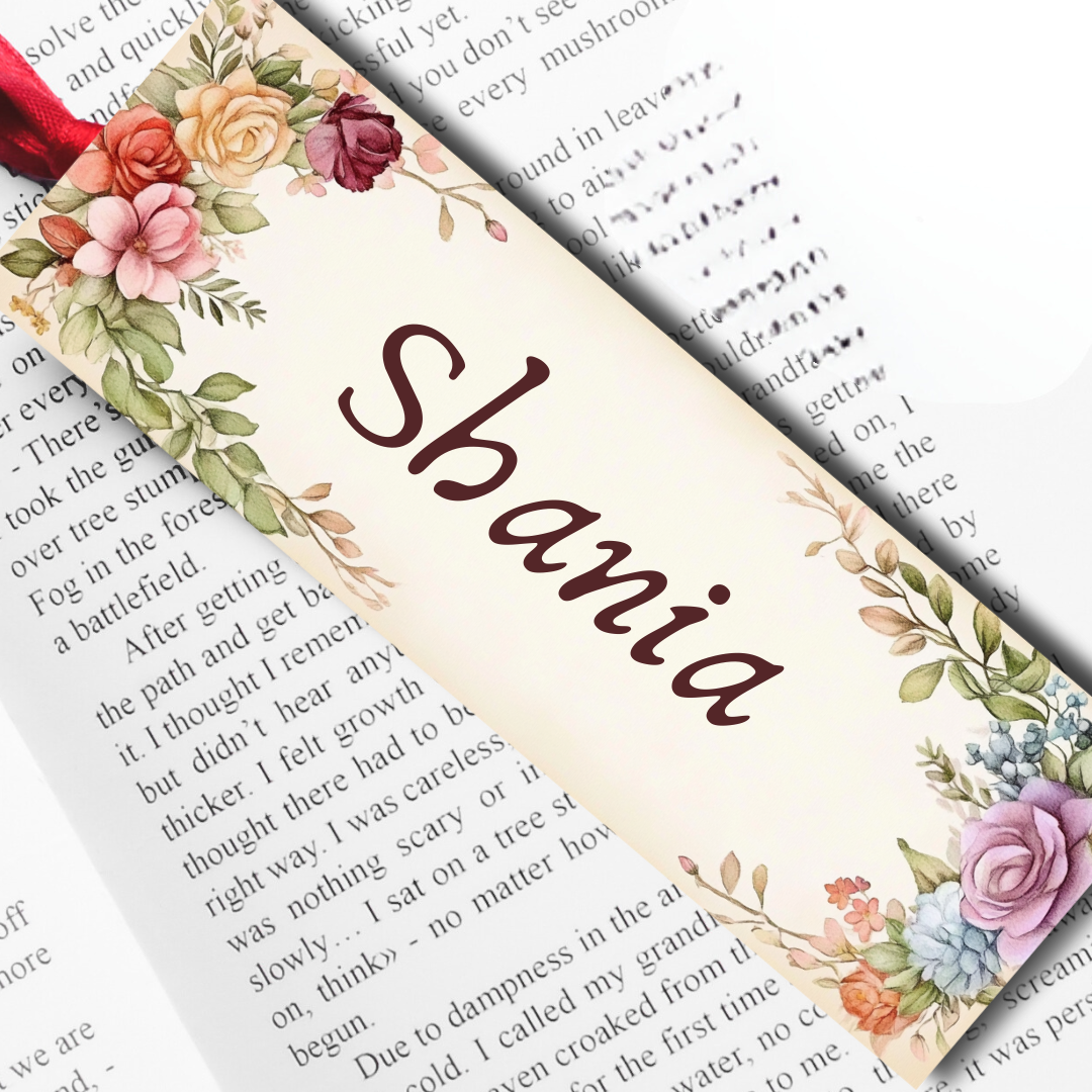 Floral Inspired Felt Bookmark - Personalised