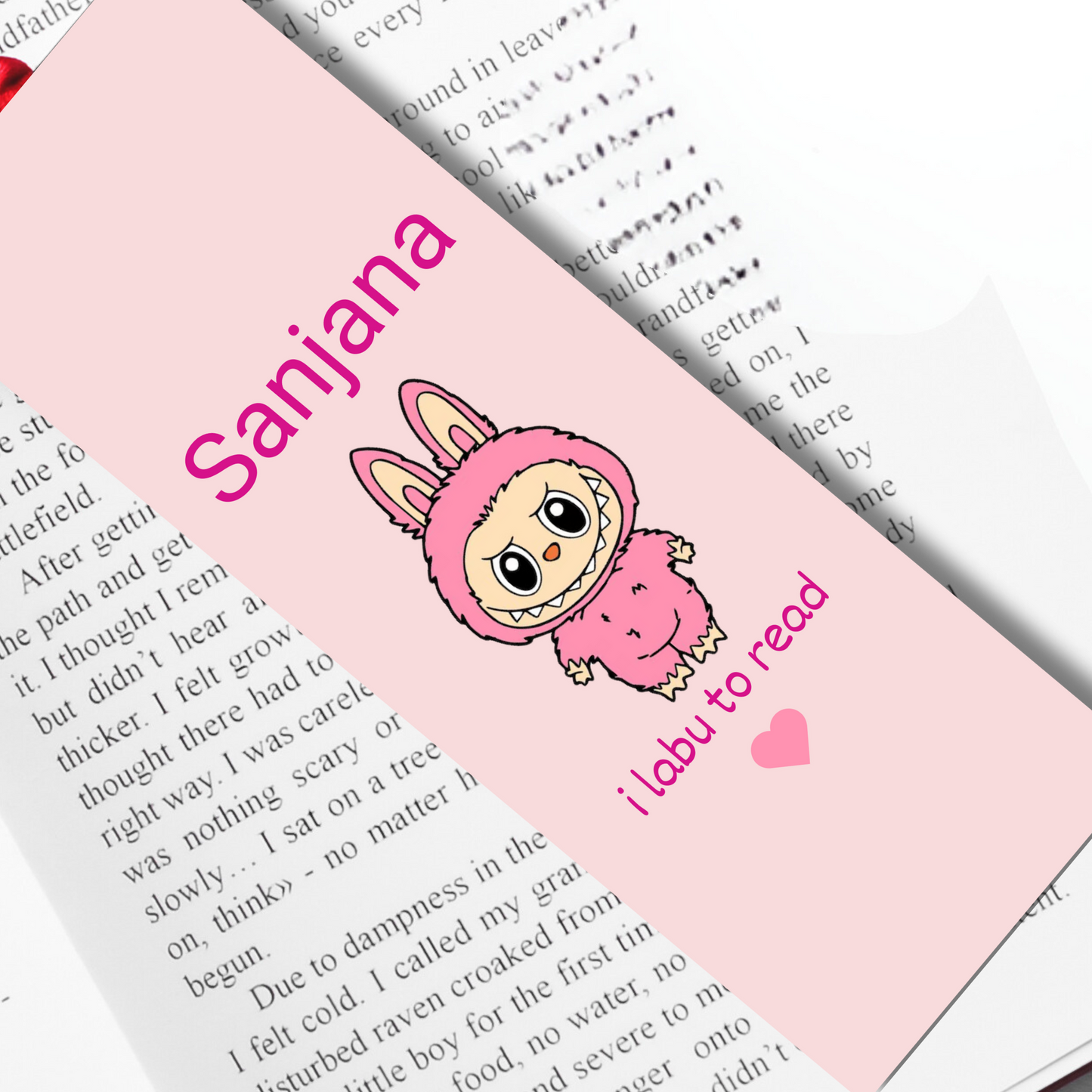 Personalized Labubu Felt Bookmarks – Add Your Name!