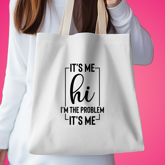Canvas Tote Bag - Taylor Swift - It's Me Hi I'm the Problem It's Me