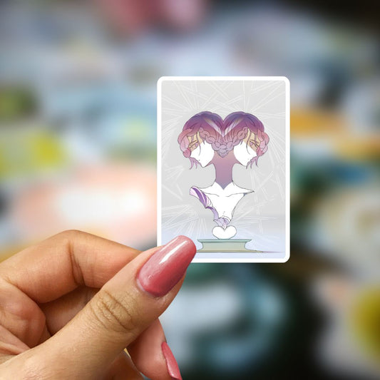 Bookish Vinyl Holographic Sticker - Manga - Houseki no Kuni - Statue Art Bust - Amethyst