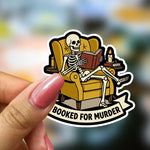 Bookish Vinyl Holographic Sticker - Booked for Murder