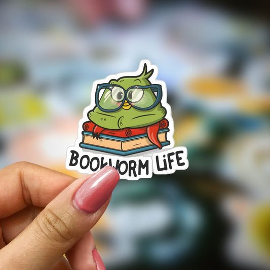 Bookish Vinyl Holographic Sticker - Bookworm Life