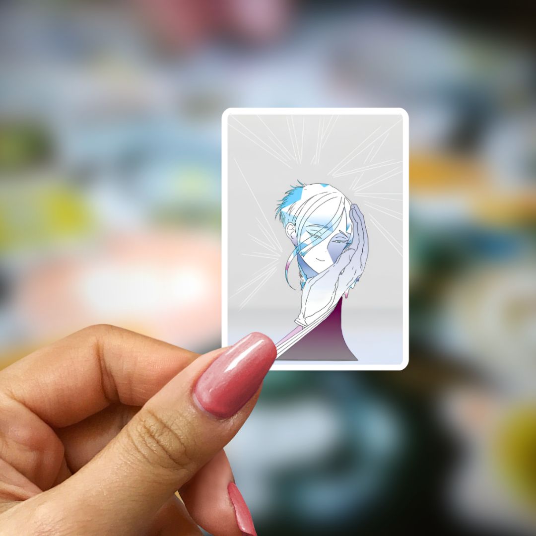 Bookish Vinyl Holographic Sticker - Manga - Houseki no Kuni - Statue Art Bust - Antarcticite