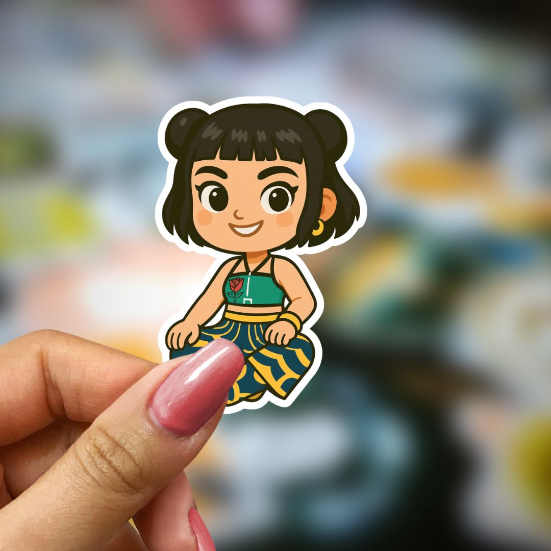 Bookish Vinyl Holographic Sticker - Kpop Demon Huntrix - Zoey