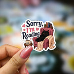 Bookish Vinyl Holographic Sticker - Sorry I'm Reading