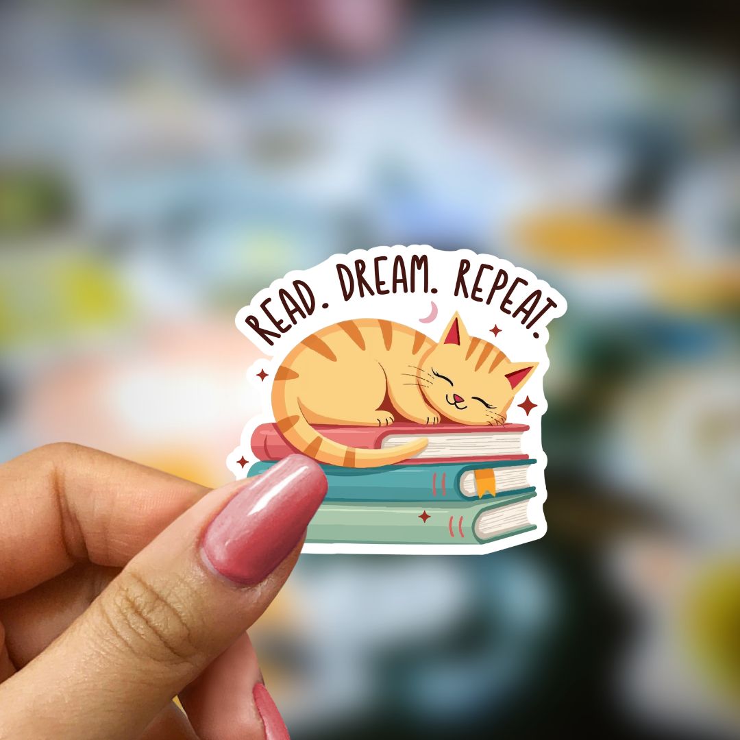 Bookish Vinyl Holographic Sticker - Read. Dream. Repeat