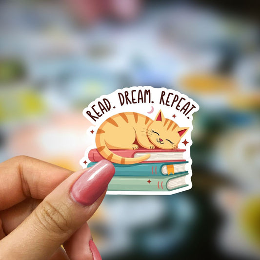 Bookish Vinyl Holographic Sticker - Read. Dream. Repeat