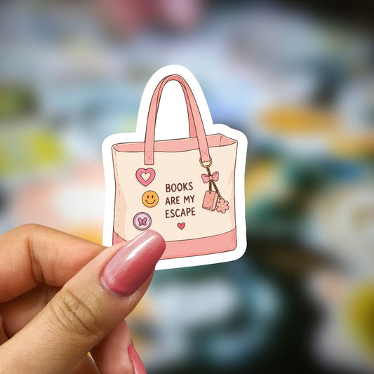 Bookish Vinyl Holographic Sticker - Books are my Escape