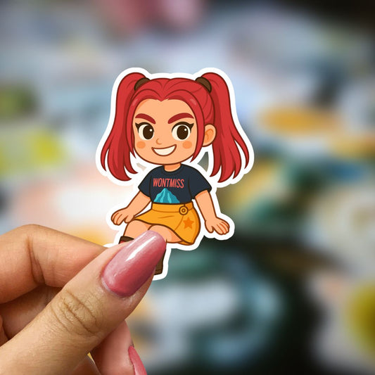 Bookish Vinyl Holographic Sticker - Kpop Demon Huntrix - Mira