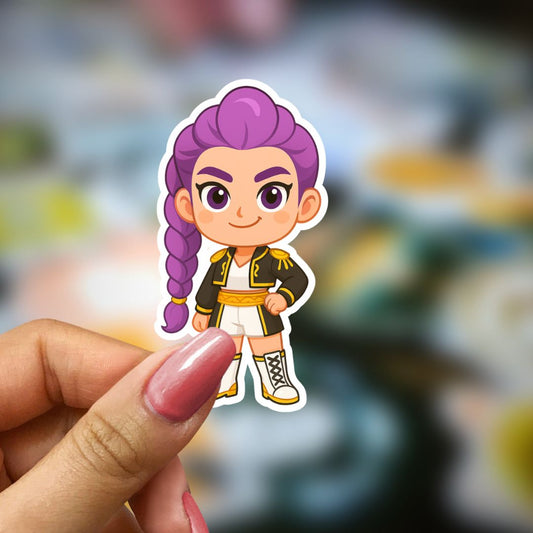 Bookish Vinyl Holographic Sticker - Kpop Demon Huntrix - Rumi