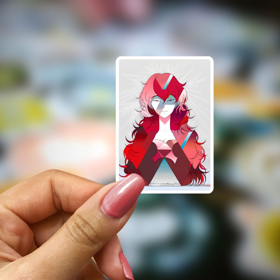Bookish Vinyl Holographic Sticker - Manga - Houseki no Kuni - Statue Art Bust - Padparadscha