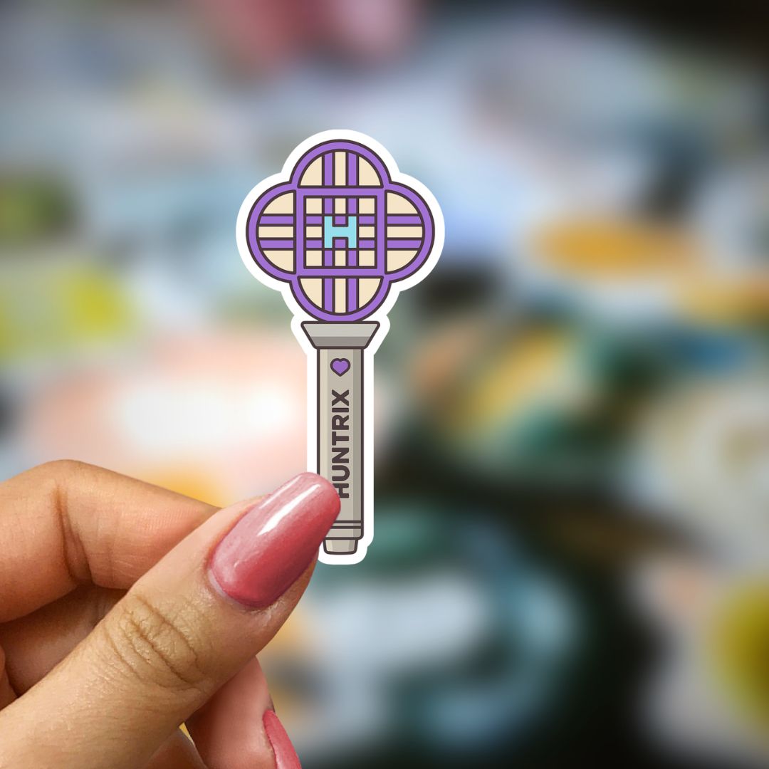 Bookish Vinyl Holographic Sticker - Kpop Demon Huntrix - Lightstick