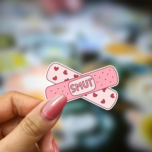Bookish Vinyl Holographic Sticker - Smut Bandage