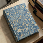 Blue Floral Floral Fabric Dust Jacket — Protect Your Books in Style