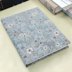 Baby Blue Floral Floral Fabric Dust Jacket — Protect Your Books in Style