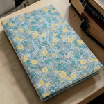 Blue Yellow Floral Floral Fabric Dust Jacket — Protect Your Books in Style