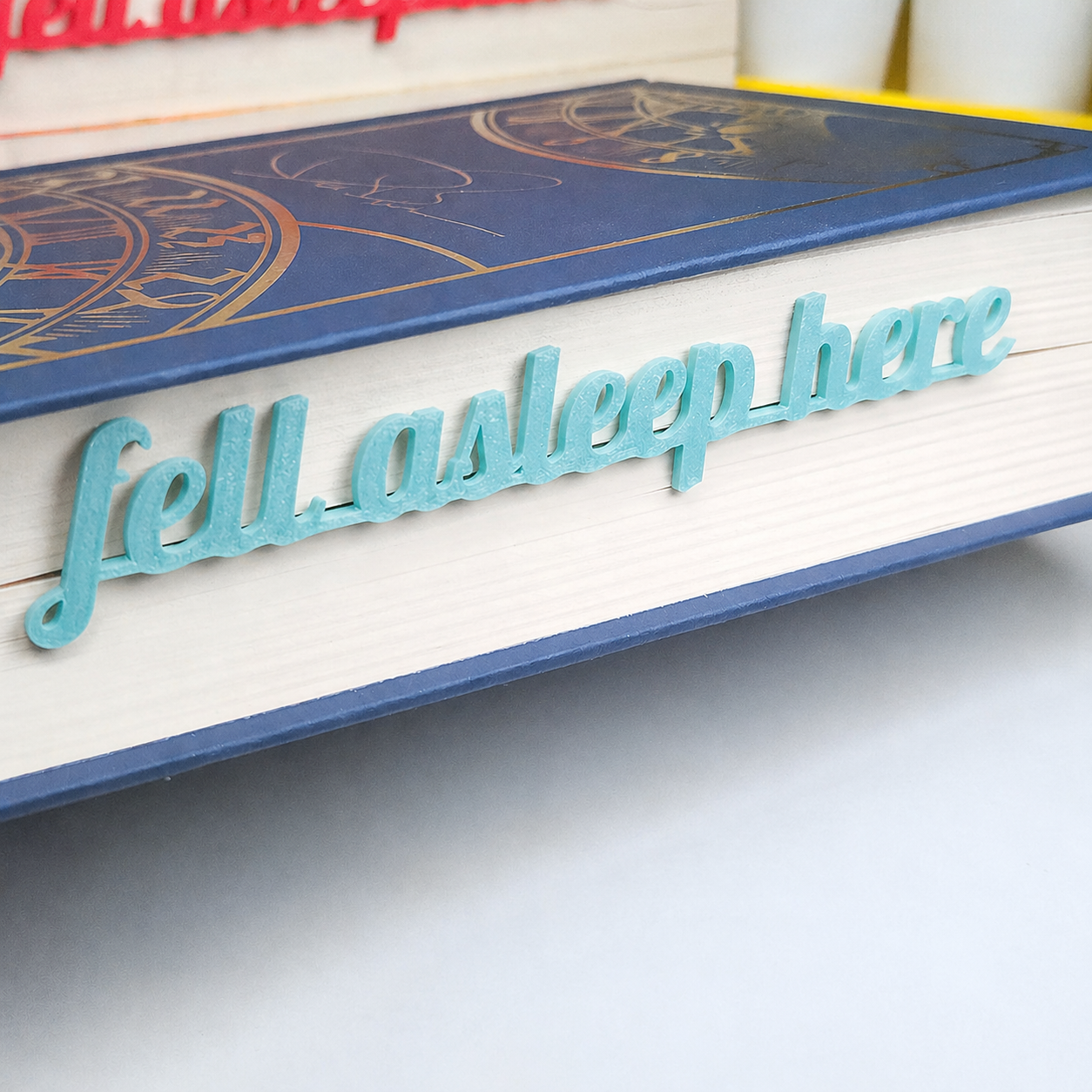 Fell Asleep Here – Page Insert Bookmark - Light Blue
