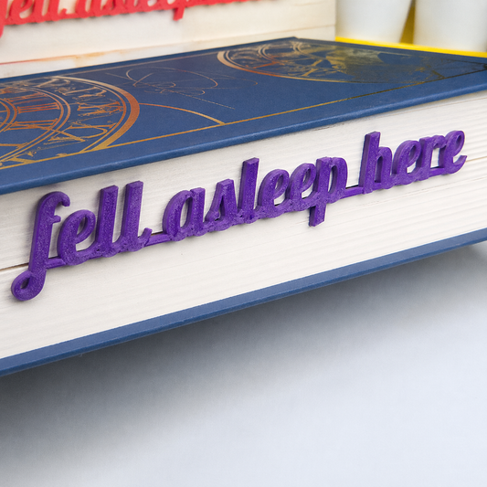 Fell Asleep Here – Page Insert Bookmark - Purple