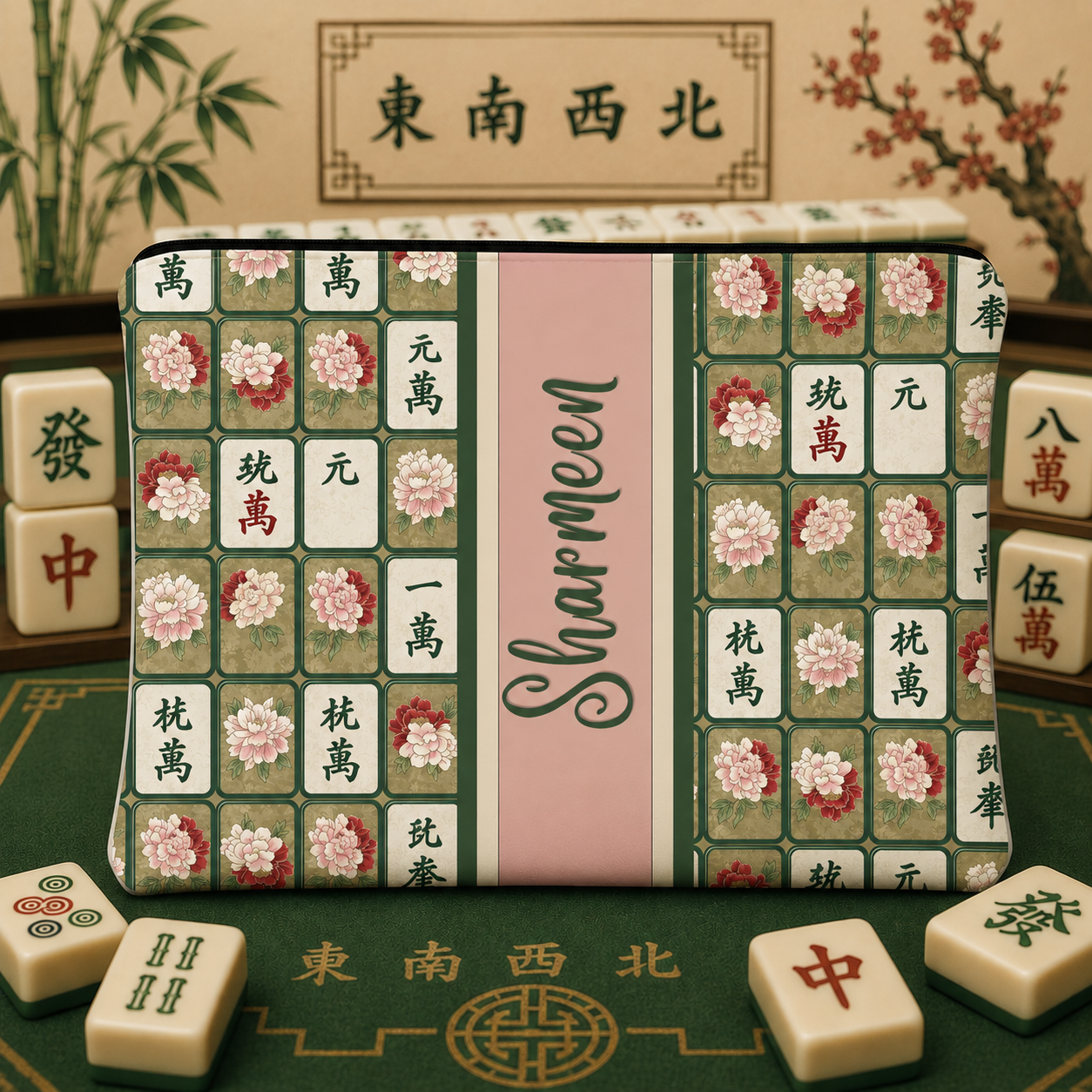 Personalised Mahjong Zipper Pouch
