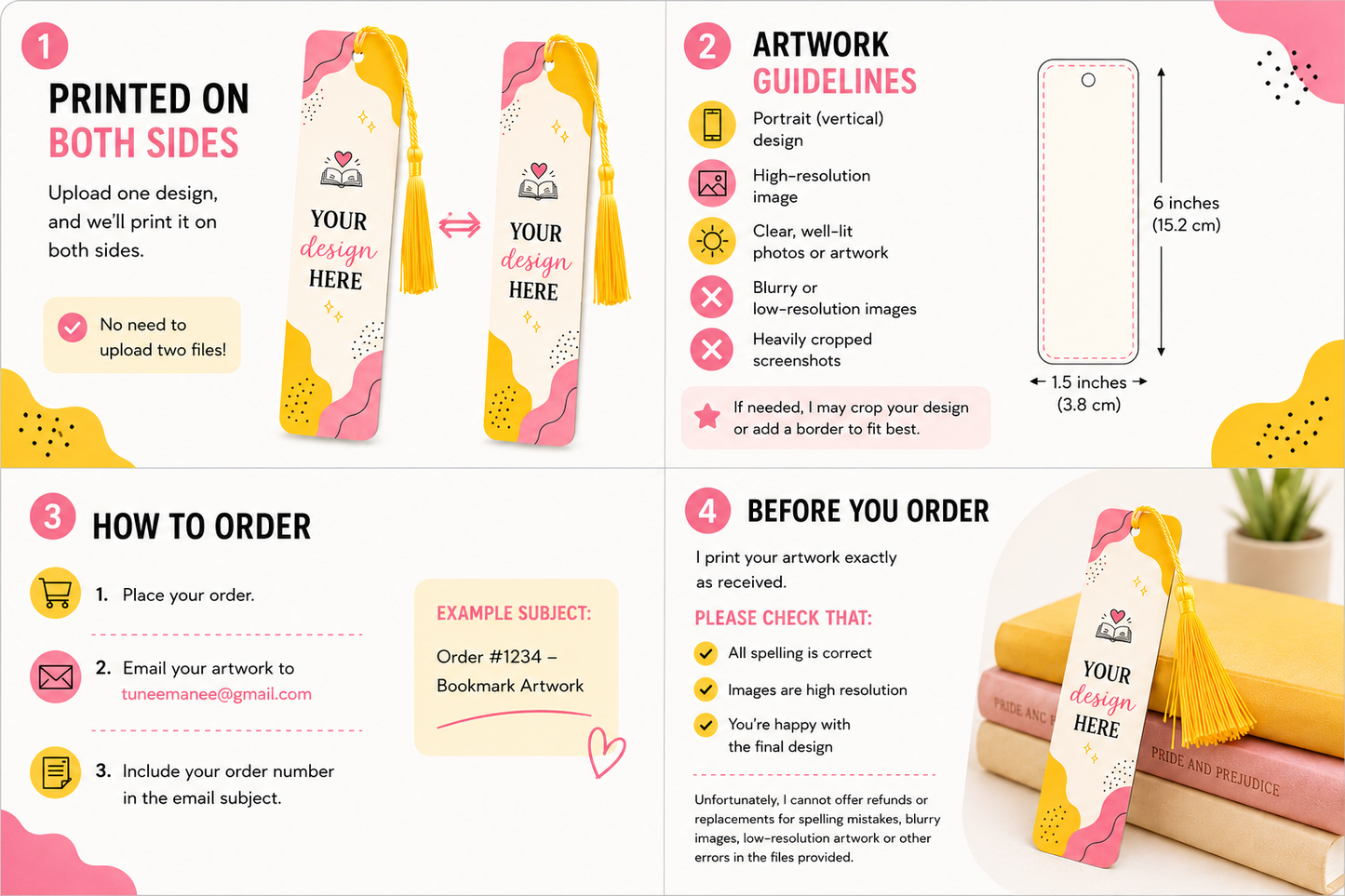 Custom Metal Bookmark – Print Your Own Design