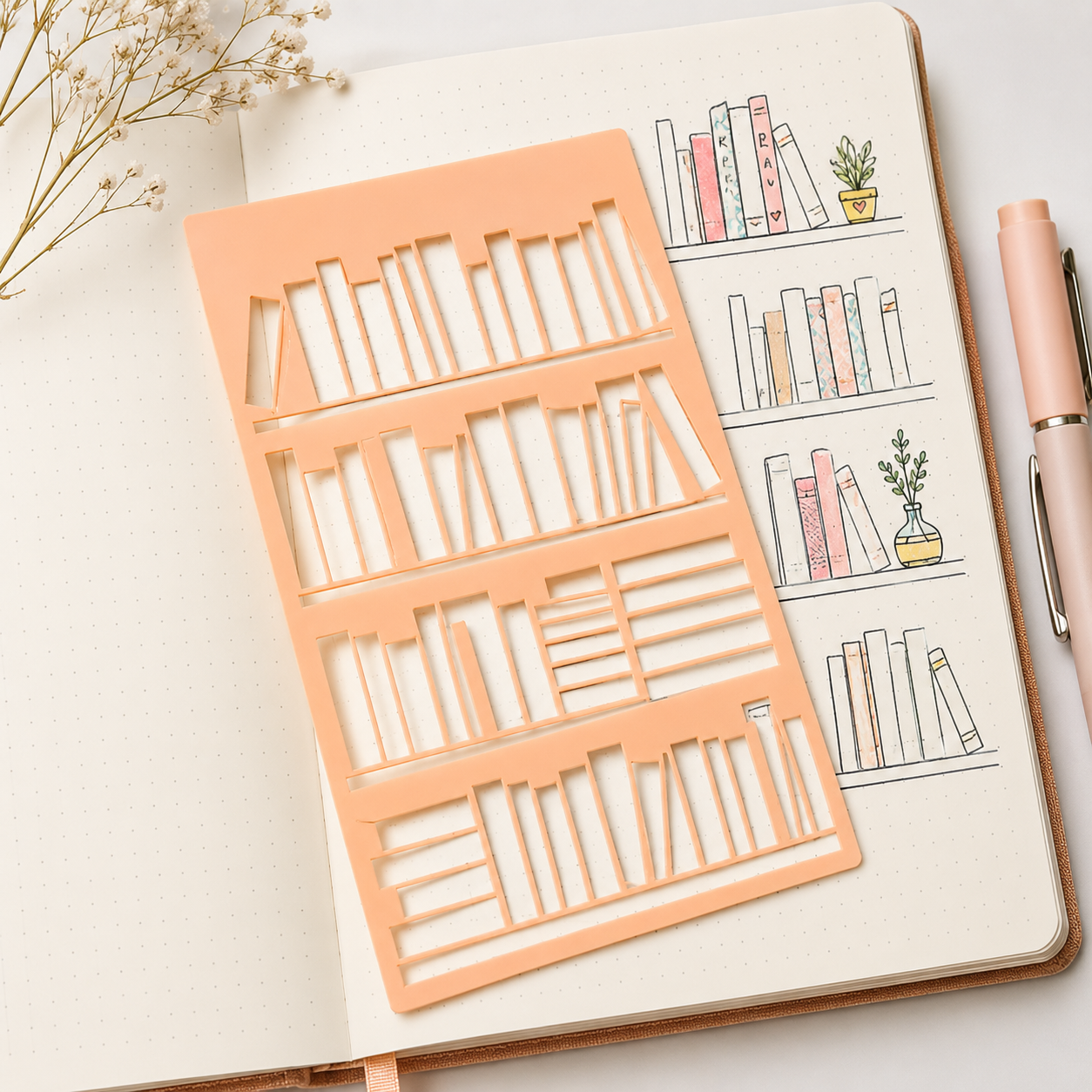 Book Tracker, Journal Stencils, Planner Stencils