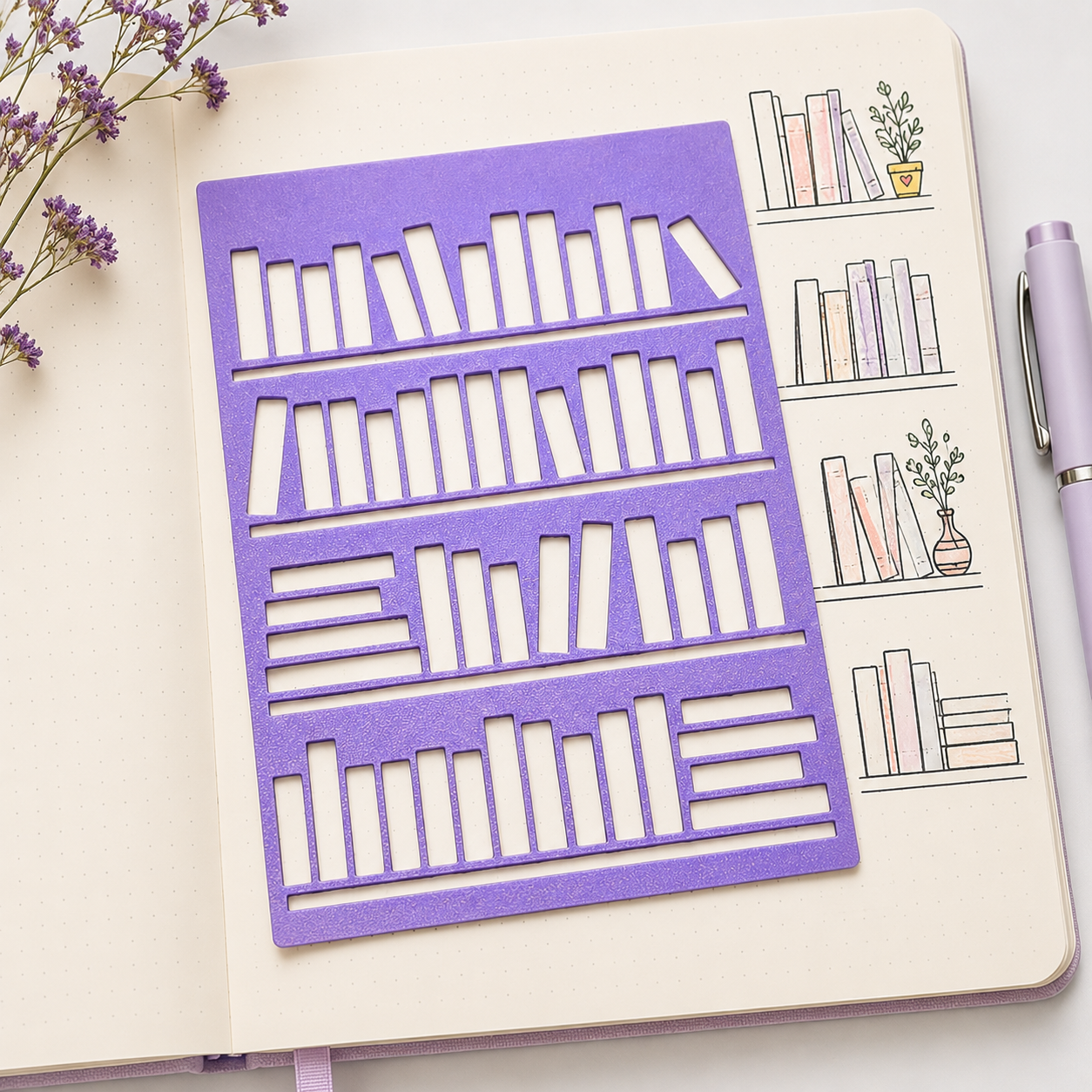 Book Tracker, Journal Stencils, Planner Stencils
