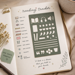 Journal Stencils | Speech Bubble, Book Tracker & Water Intake Tracker | PLA Plastic Reusable Planner Stencils