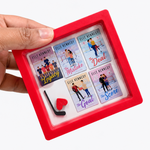 Off Campus Gift Set - Miniature Books & Display Frame - Red