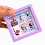 Off Campus Gift Set - Miniature Books & Display Frame - Purple