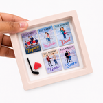 Off Campus Gift Set - Miniature Books & Display Frame - Peach